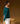 Maglione scollo a V in cashmere - Duck Green