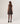 Sleeveless cardigan with high collar - Havana Brown