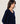 Maglione oversize con scollo a V in cashmere - Blu Navy