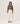 Maglione corto in cashmere lavorato a trecce - Havana Brown