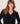 Maglia in cashmere collo tunisino - Nero