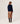 Maglia in cashmere collo tunisino - Blu notte