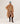 Maglione girocollo in cashmere - Camel Brown