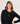 Maglia in cashmere collo tunisino - Nero