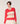Wool striped V-neck sweater - Orange Corail