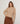 Sweater with openwork high neck in cotton and wool - Beige Ficelle