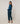 Pantaloni dritti in tela stampata - Blu