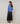 Pull col V oversize en laine - Bleu Horizon