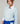 Pull col rond tricolore en laine mérinos - Turquoise Clair