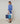 Tricolor round neck sweater in merino wool - Horizon Blue