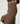 Pantaloni dritti elasticizzati in pelle scamosciata