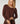 Maglione in maglia con girocollo - Marrone