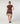 Twin set in cotone - Marrone