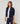 Cardigan bimateriale - Blu marino